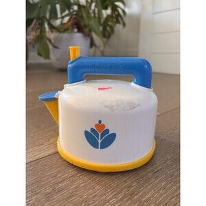 Vintage 1987 Fisher Price Whistling Teapot Toy Tea Kettle - Sings & Whistles!